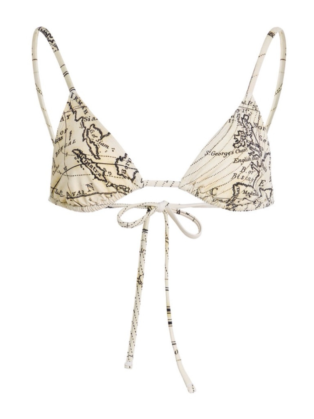 St. Agni Cream Map-Print Triangle Bikini
Size XS - Picture 4 of 11